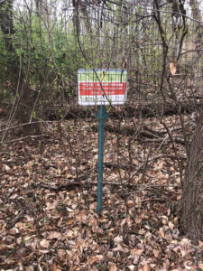 Research Location Marked by Sign